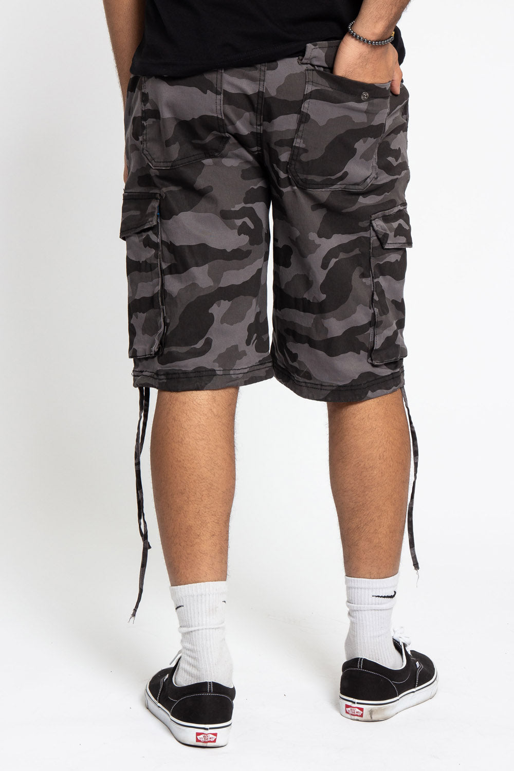 Belted Camo Cargo Shorts