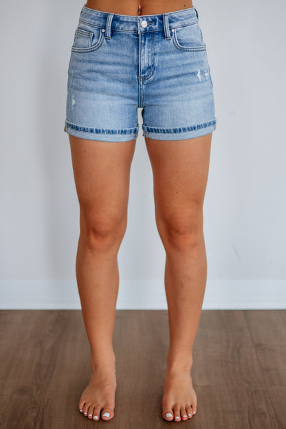 Tierney Risen Shorts - Light Wash
