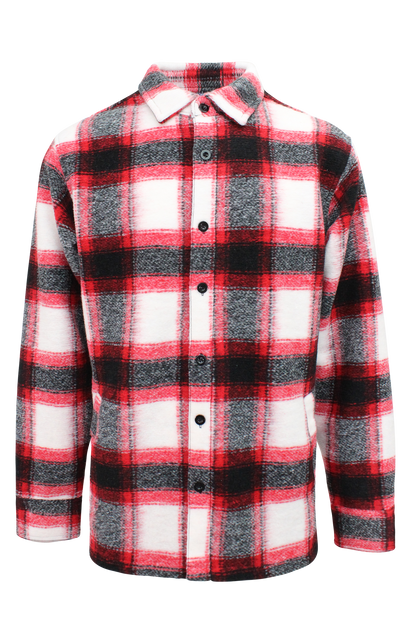Felted Plaid Overshirt