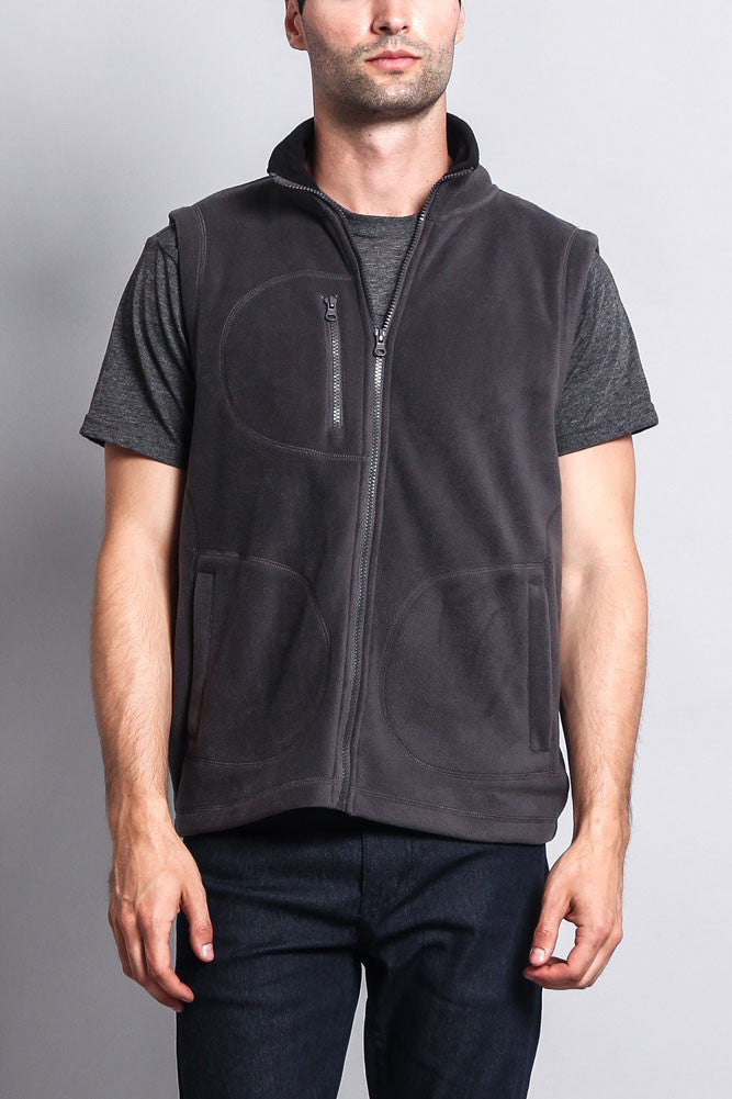 Men's Three Pocket Fleece Vest