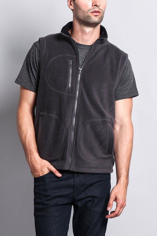 Men's Three Pocket Fleece Vest