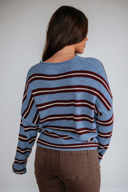 Teddy Striped Cardigan