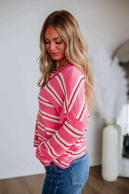 Teddy Striped Cardigan