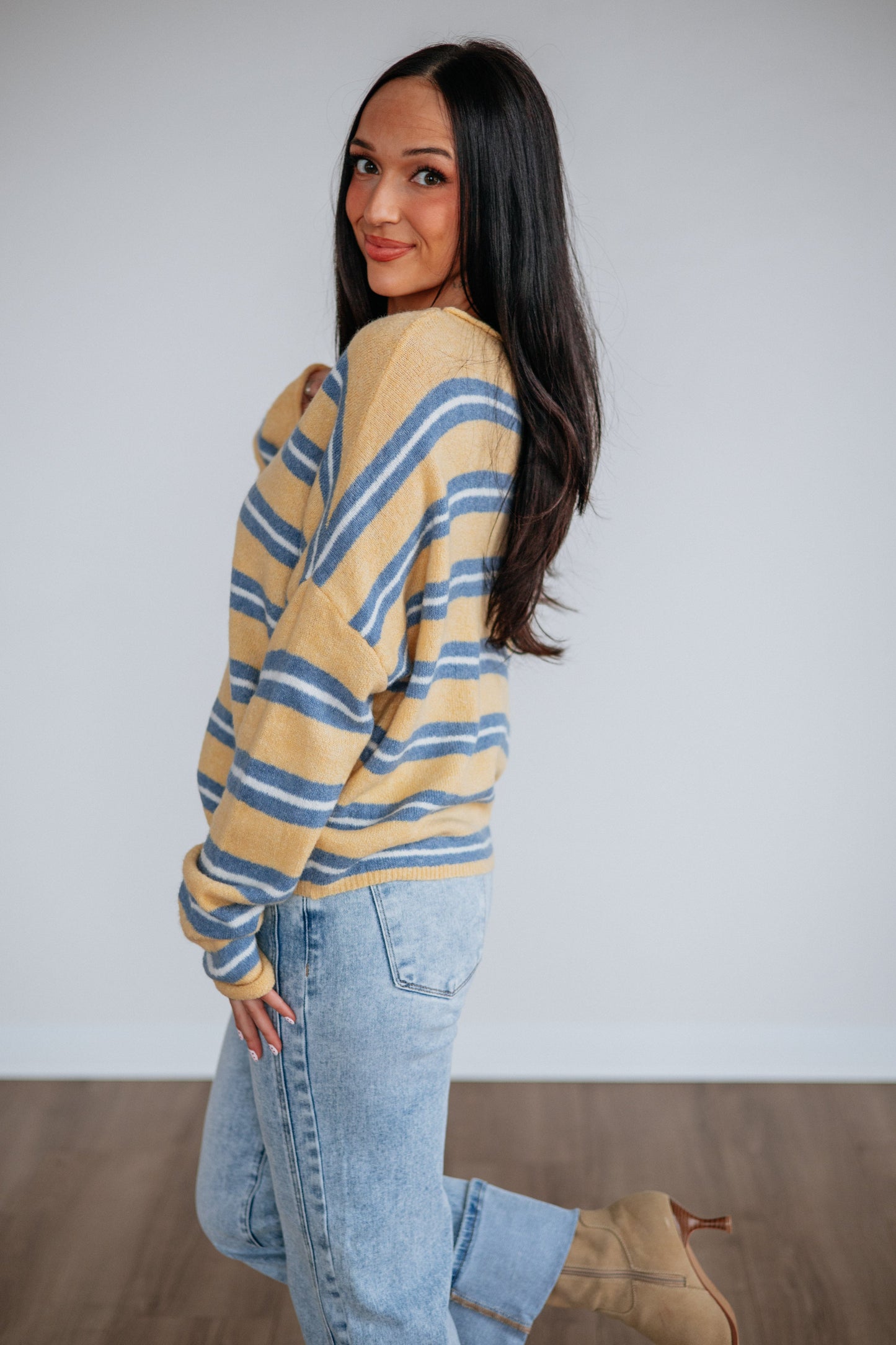 Teddy Striped Cardigan