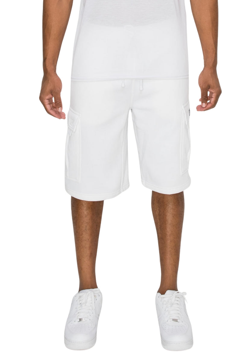 RESTRICT Baggy Fit Cargo Fleece Shorts
