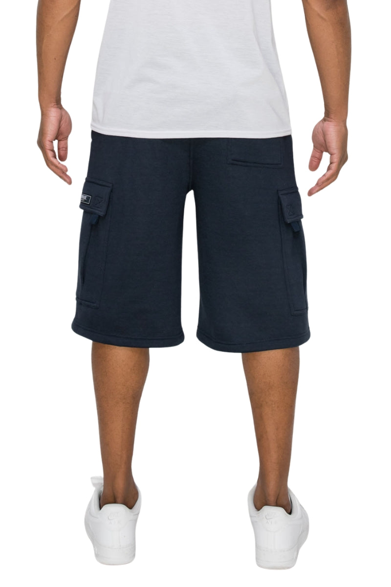 RESTRICT Baggy Fit Cargo Fleece Shorts
