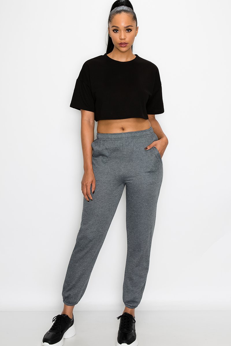 Essential Solid Lightweight Fleece Sweatpants