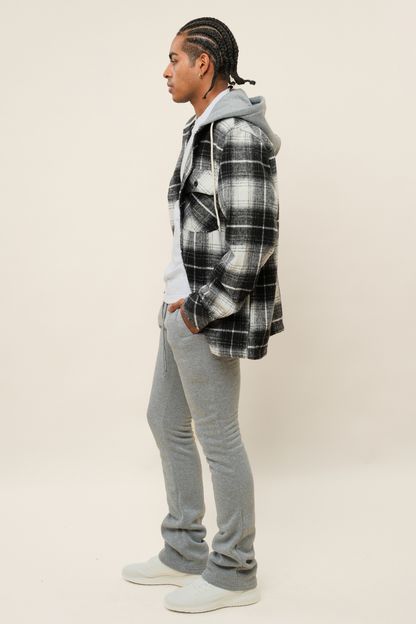Flared Stacked Fleece Sweat Pants