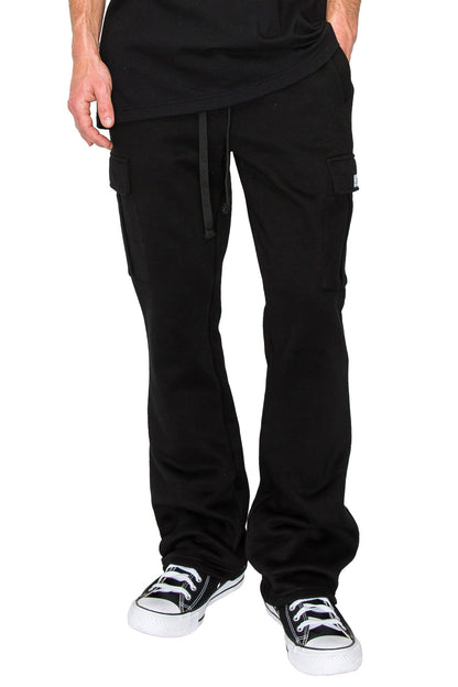 Men's Essential Flared Cargo Fleece Sweat Pants