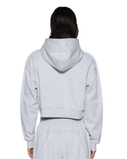 COLLEGE ORIGIN ZIP HOODIE GREY MARLE