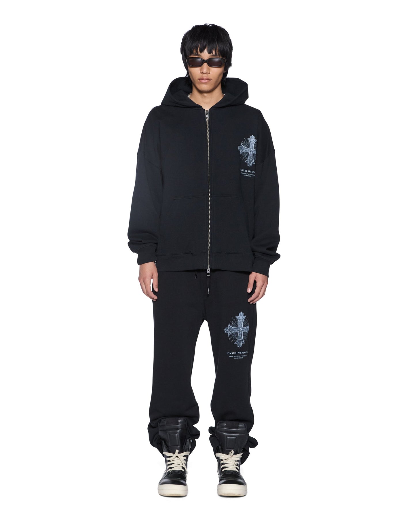 FALSE IDOLS EKCESS ZIP HOODIE JET BLACK