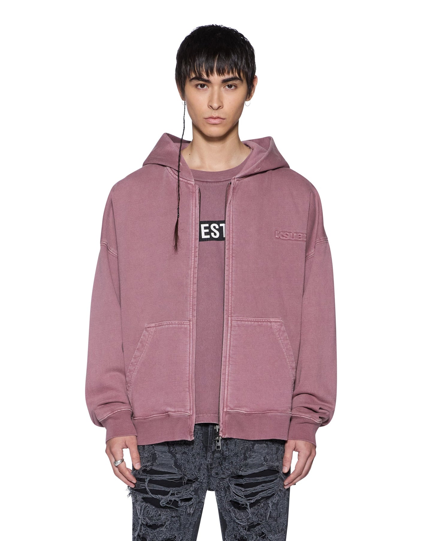 INTRUDER EKCESS ZIP HOOD PLUM