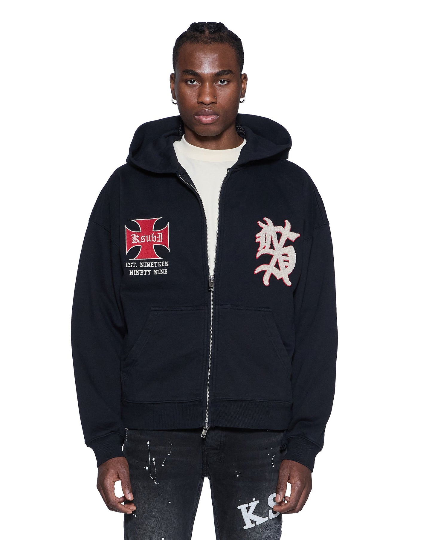 LEAGUE EKCESS ZIP HOODIE JET BLACK