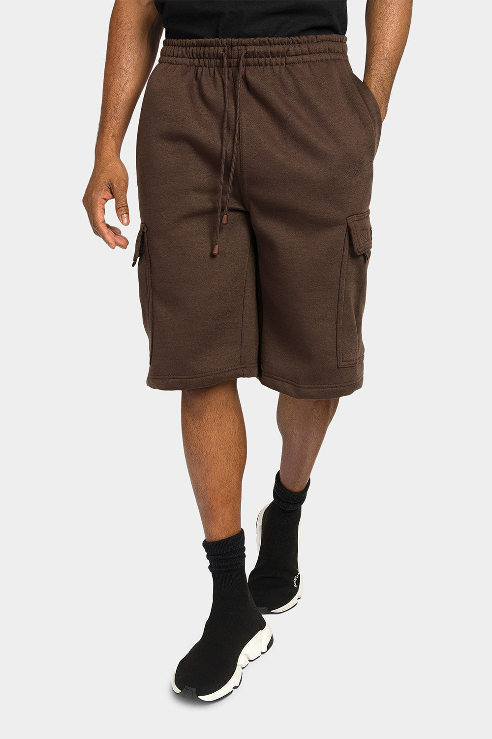 Men's Solid Fleece Heavyweight Cargo Shorts