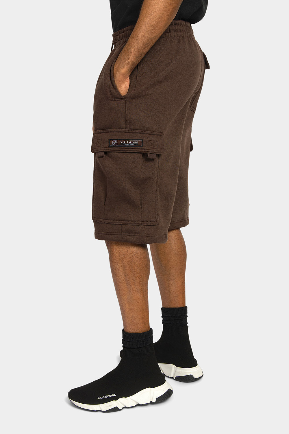 Men's Solid Fleece Heavyweight Cargo Shorts