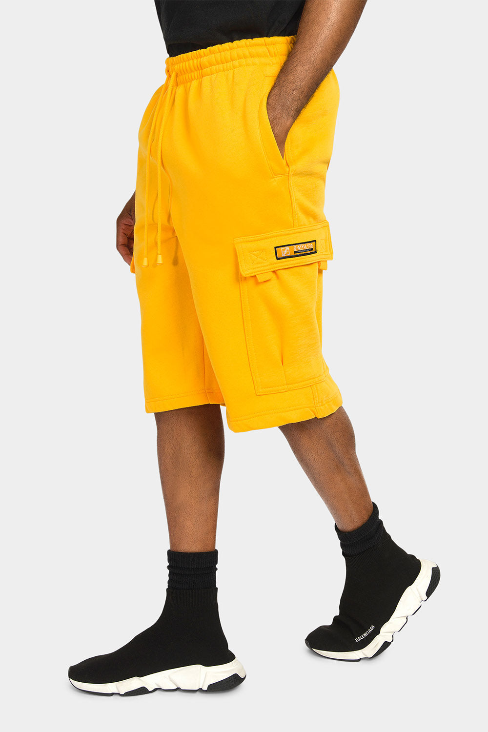 Men's Solid Fleece Heavyweight Cargo Shorts