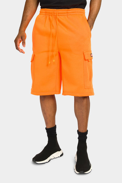Men's Solid Fleece Heavyweight Cargo Shorts