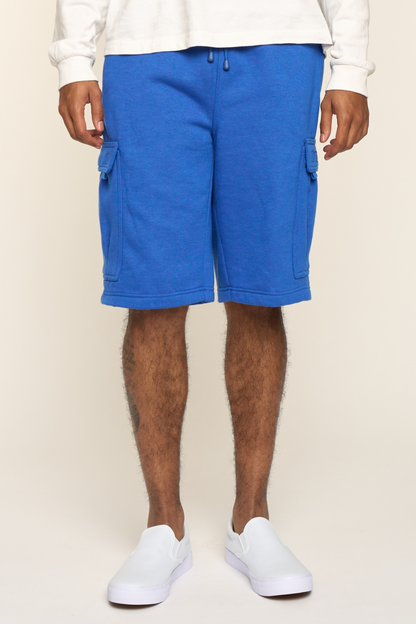 Men's Solid Fleece Heavyweight Cargo Shorts