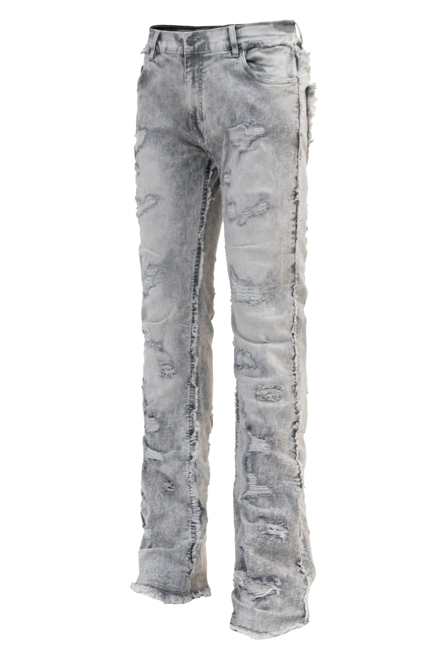 Men's No End Distressed Stacked Denim Jeans