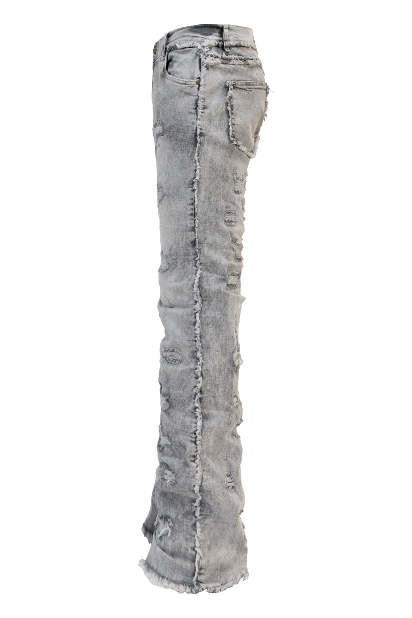 Men's No End Distressed Stacked Denim Jeans