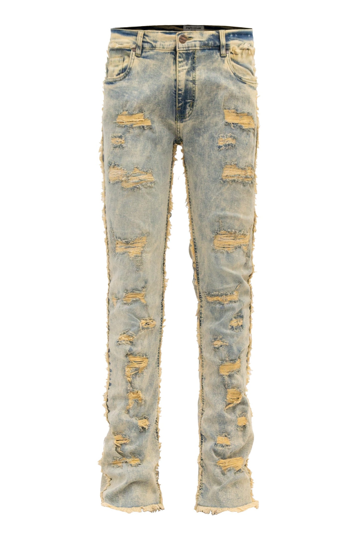 Men's No End Distressed Stacked Denim Jeans