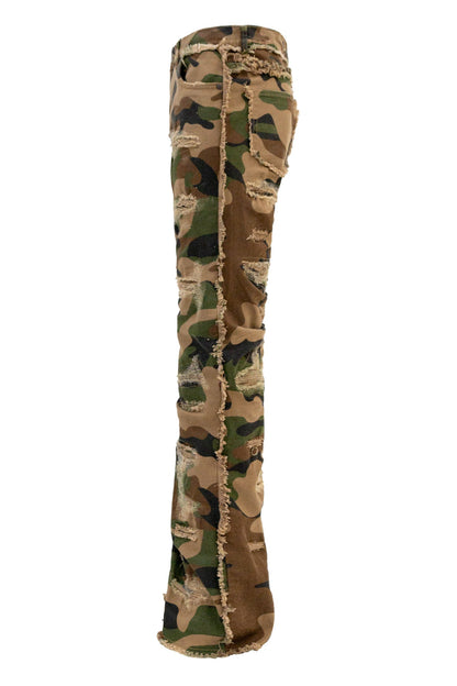 Men's No End Distressed Stacked Denim Jeans