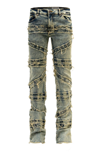 Men's Stacked Crossover Denim Jeans