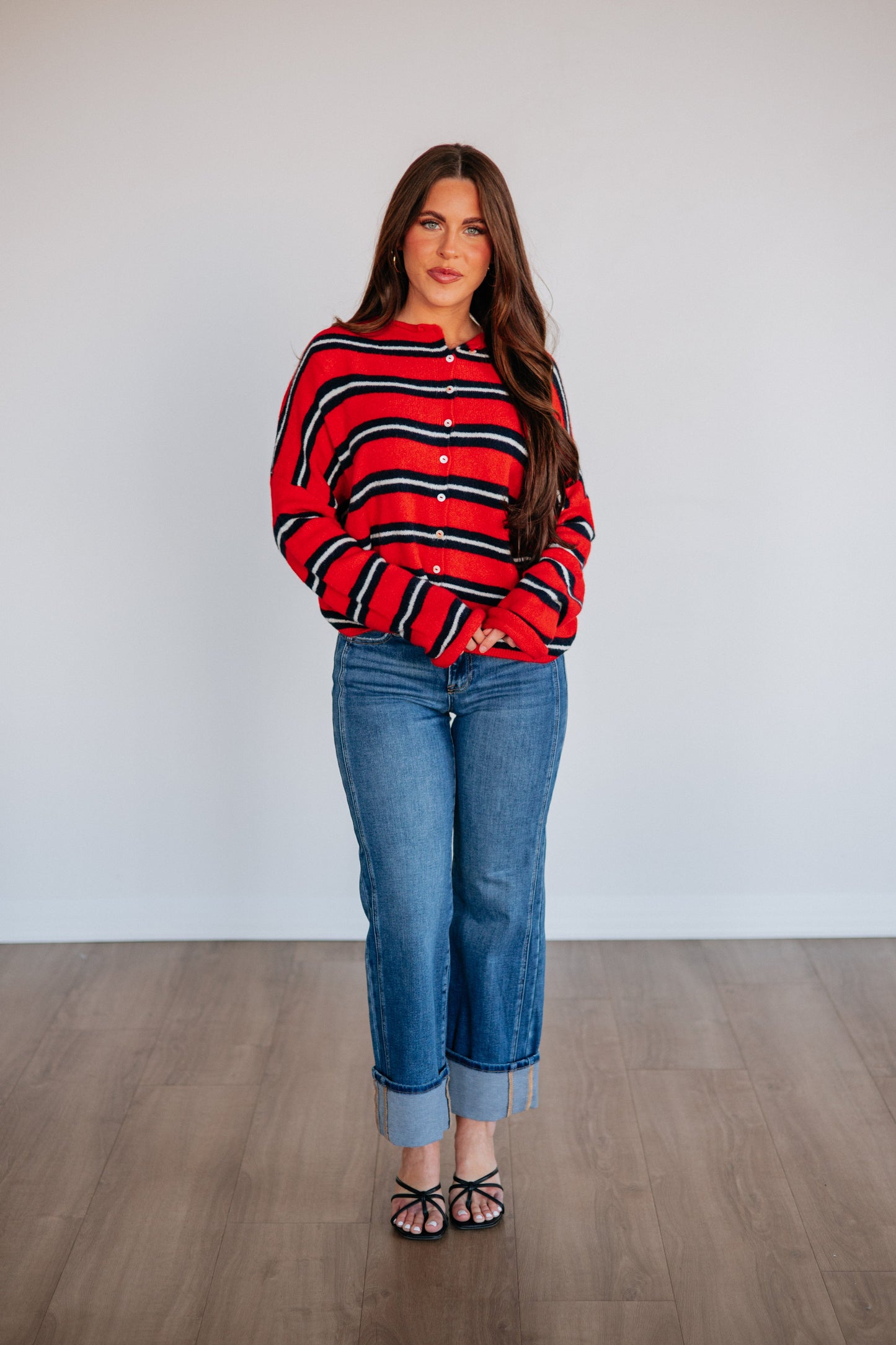 Teddy Striped Cardigan
