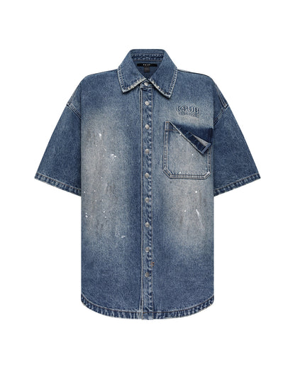 GARAGE DENIM SS SHIRT PAINTER BLUE