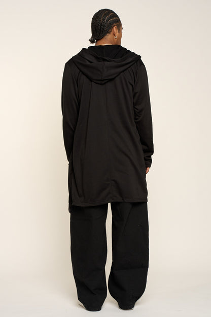 Long Length Drape Cape Cardigan Hoodie