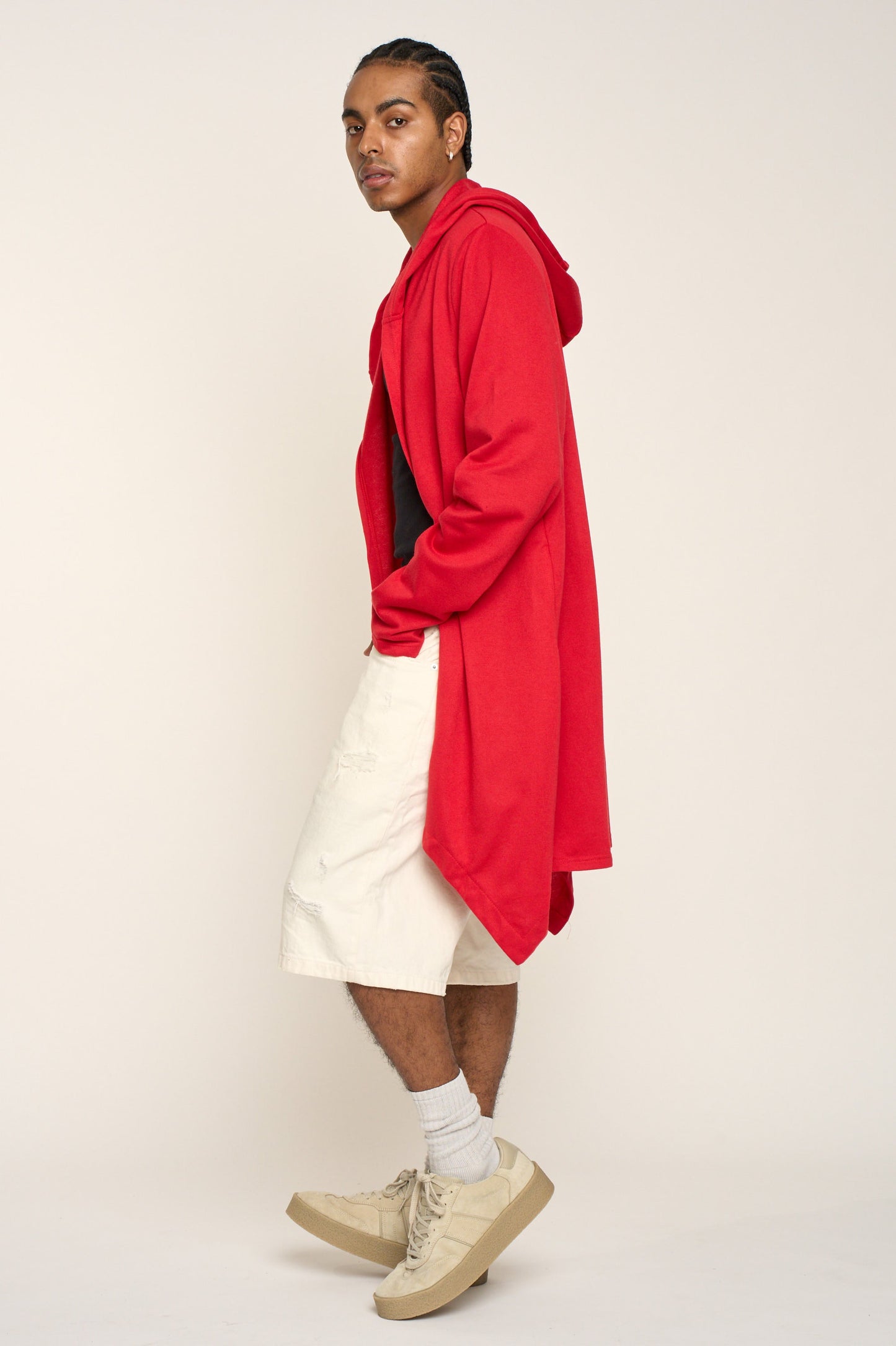 Long Length Drape Cape Cardigan Hoodie