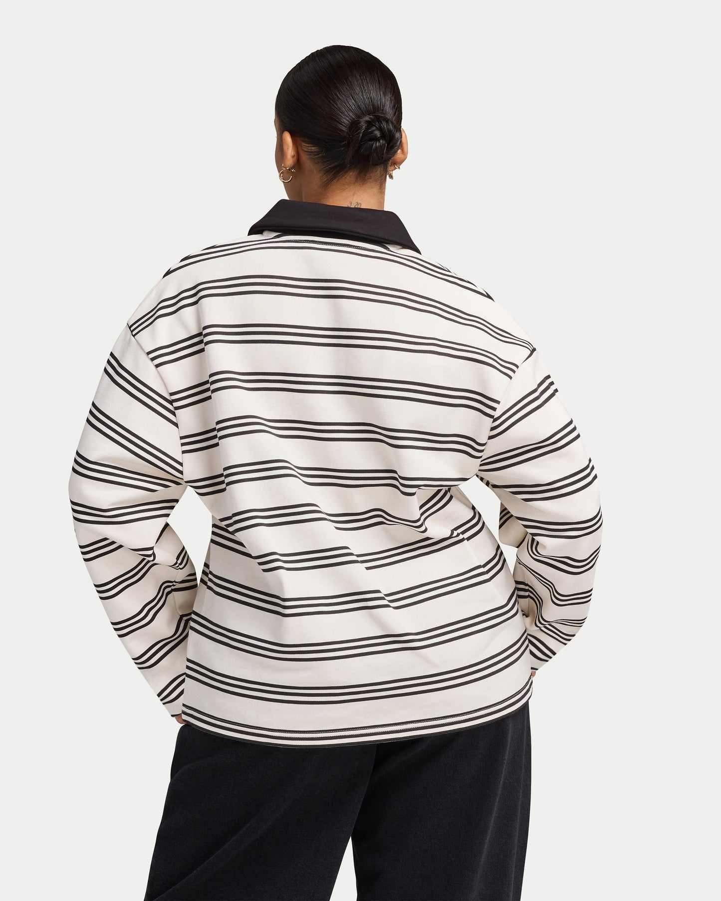 Womens Striped Rugby Polo Shirt