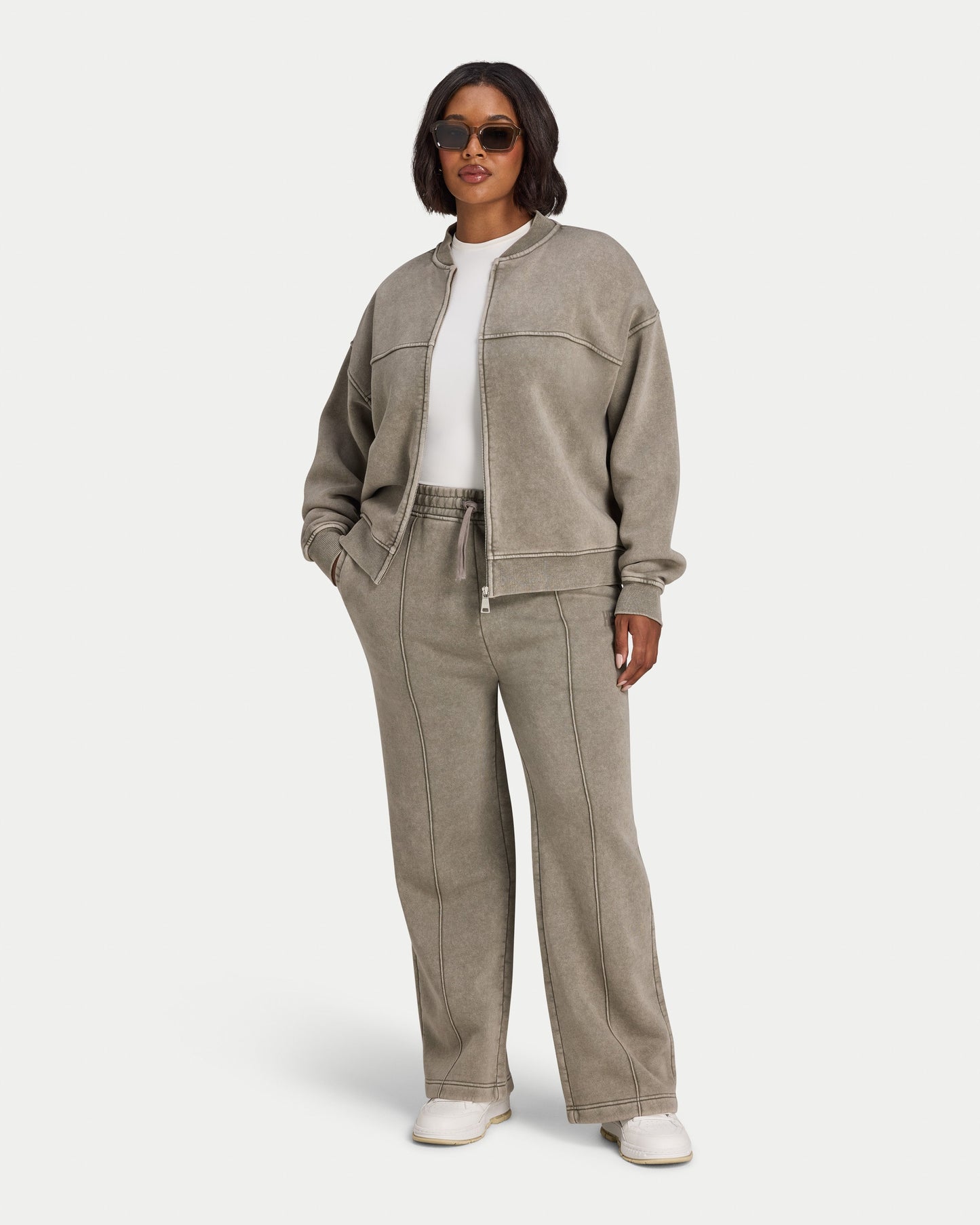 Womens Signature Washed Bomber Jacket