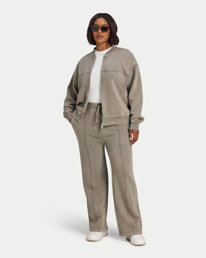 Womens Signature Washed Bomber Jacket