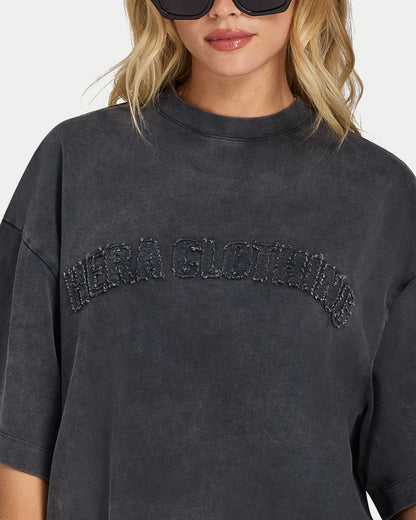Womens Signature Washed Oversized T-shirt