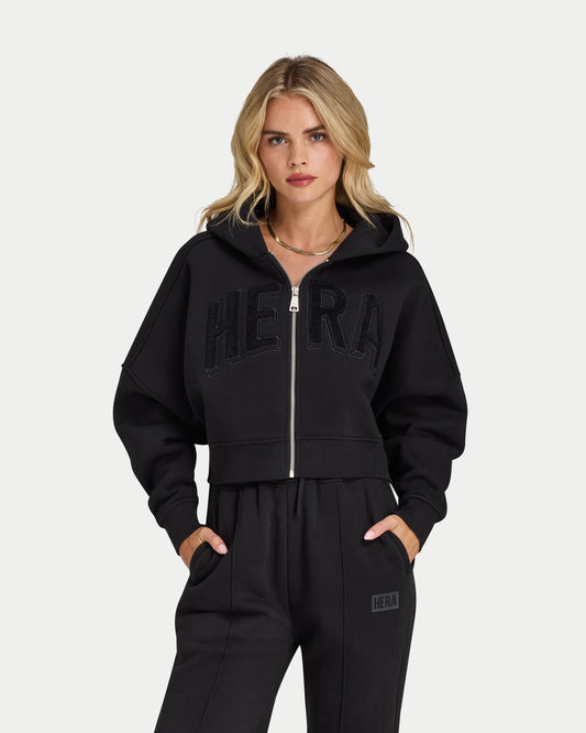 Womens 365 Cropped Zip Hoodie