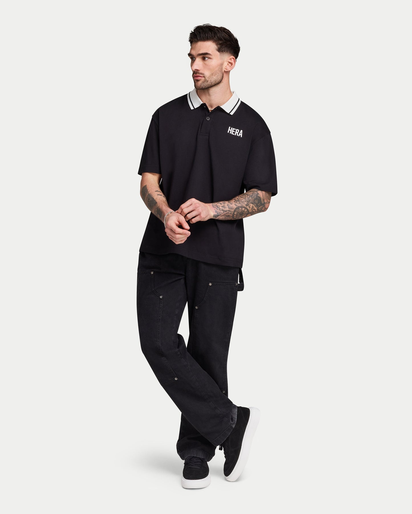 Mens Staple Oversized Polo T-Shirt