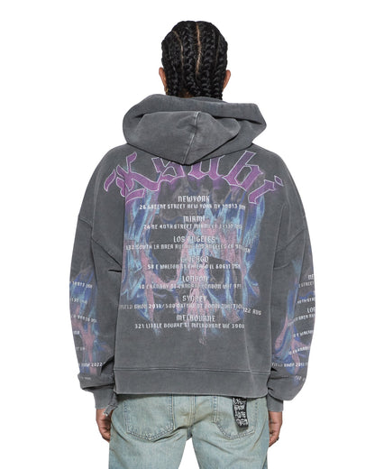FALLEN EKCESS ZIP HOODIE FADED BLACK