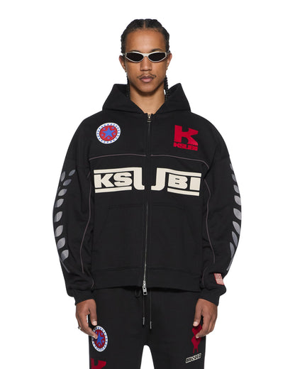 ZOOM EKCESS ZIP HOODIE JET BLACK