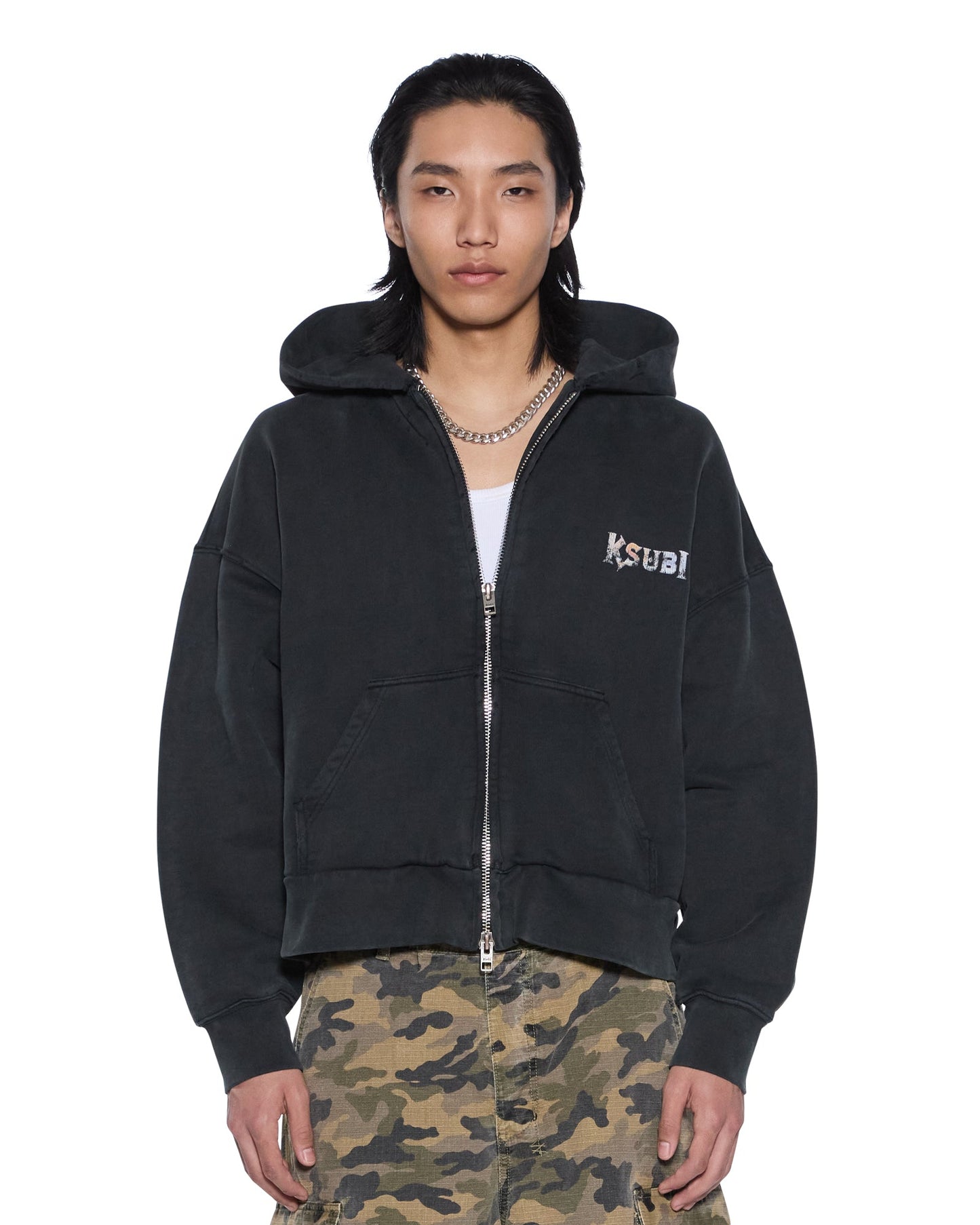 DEATH SNAKE HALEN ZIP HOODIE ASH