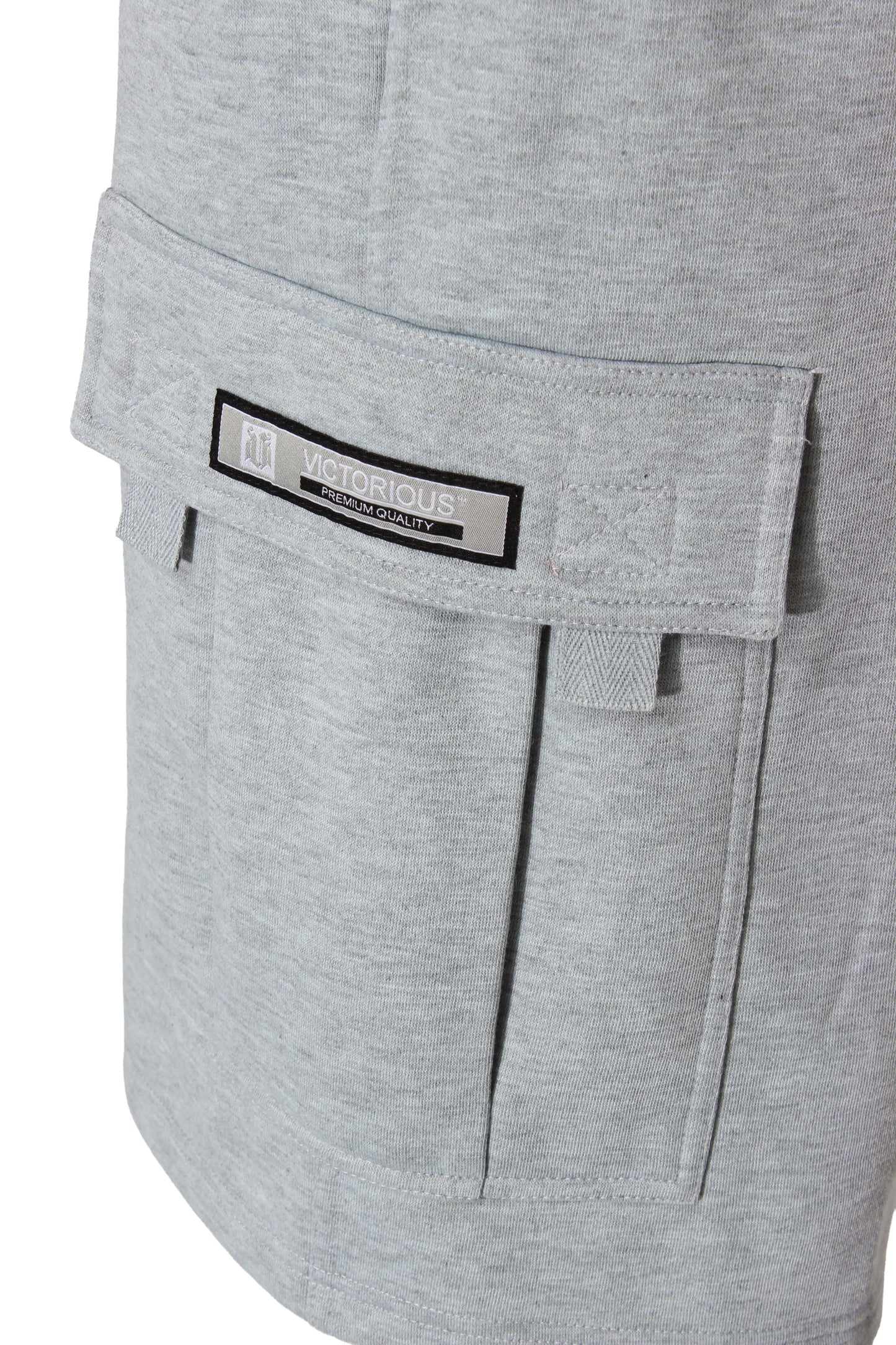 RESTRICT Baggy Fit Cargo Fleece Shorts