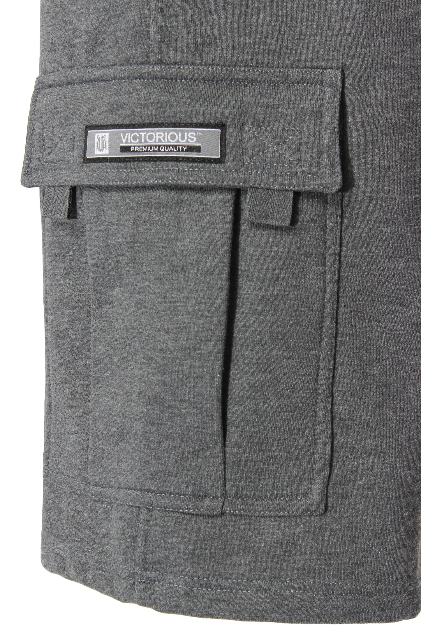 RESTRICT Baggy Fit Cargo Fleece Shorts