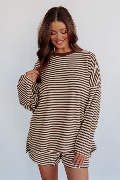 Traci Striped Crewneck