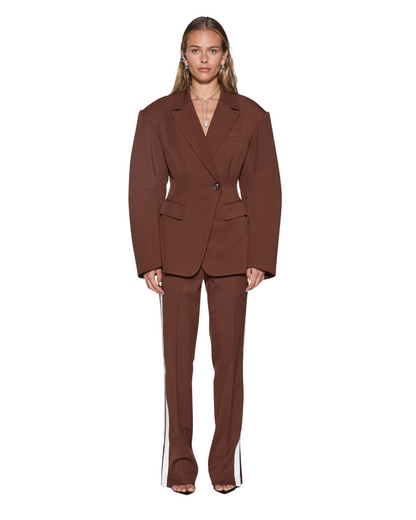 DARE CINCHED BLAZER CHOCOLATE