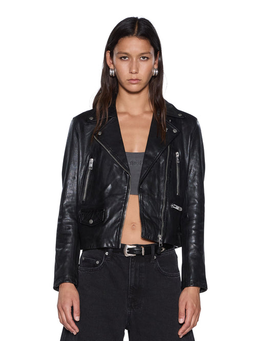AMPLIFY LEATHER JACKET BLACK