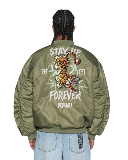 STAY UP 4EVA BOMBER JACKET KHAKI
