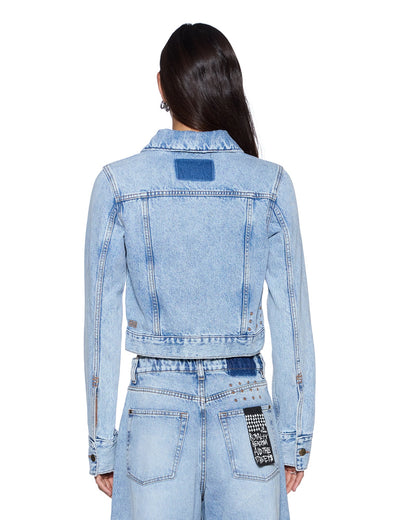 SLIM TRUCKER JACKET FLIGHT BLUE