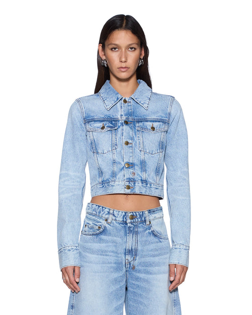 SLIM TRUCKER JACKET FLIGHT BLUE