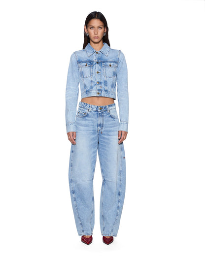 SLIM TRUCKER JACKET FLIGHT BLUE