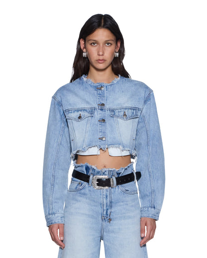 TORN OFF CROP TRUCKER VAPOUR